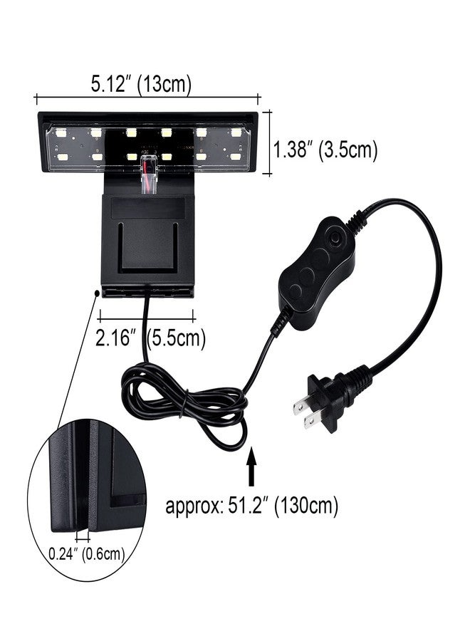 WEAVERBIRD Aquarium Light Fish Tank LED Light 6W 12 LED Planted Clip Lamp for 8-15Inch 6mm Thick Fish Tanks - Image 2